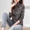Demana Women's Comfortable Leopard Print Half-Turtleneck Base Shirt