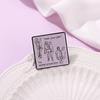 Brosjenål Engelske bokstaver Emalje Geometrisk Ikke lett å falme Bærbar Dekorere Anti-rust Firkantet emalje Lapel Pin Klærtilbehør