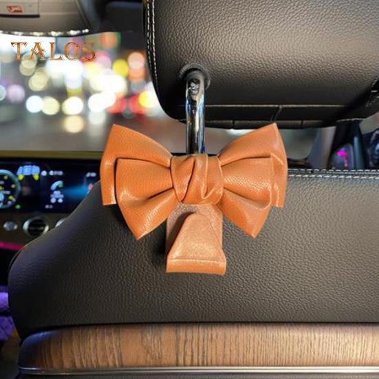 Crochets de voiture en forme de nœud mignon pour dossier de siège de voiture, crochet robuste pour sac à main, accessoires de voiture peu encombrants