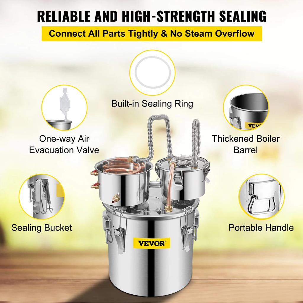 30L stainless steel copper tube wine grape distiller