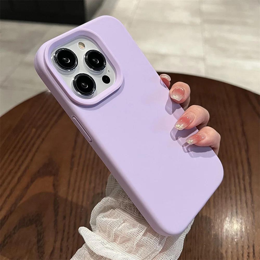 For iPhone 17 16 16Pro 15 14 Pro Max 13 12 Mini 11 Shockproof Soft Back Cover Genuine Liquid Silicone Camera Control Button Case