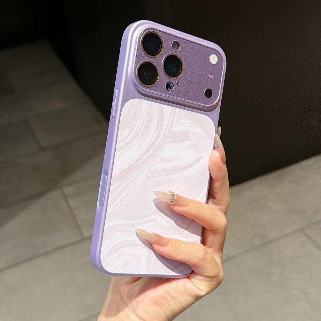 Applicable to iPhone17Promax second change mobile phone case water wave leather pattern AG electroplating matte Apple 16 all-inclusive
