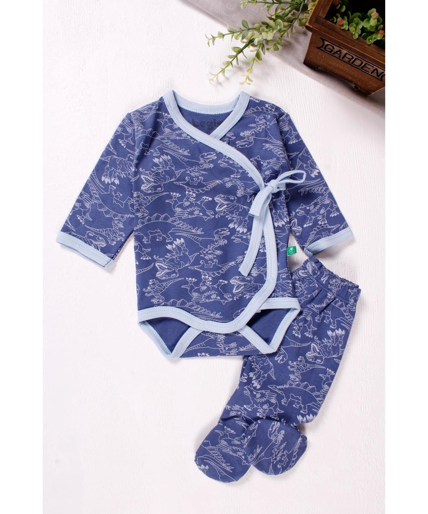 

Мужской костюм из двух предметов с двубортным галстуком и рисунком динозавра