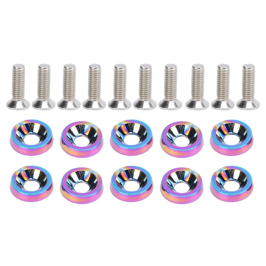 Car Engine Washer Screw M6 Colorful Fastener Kit for Car Modification Decoration