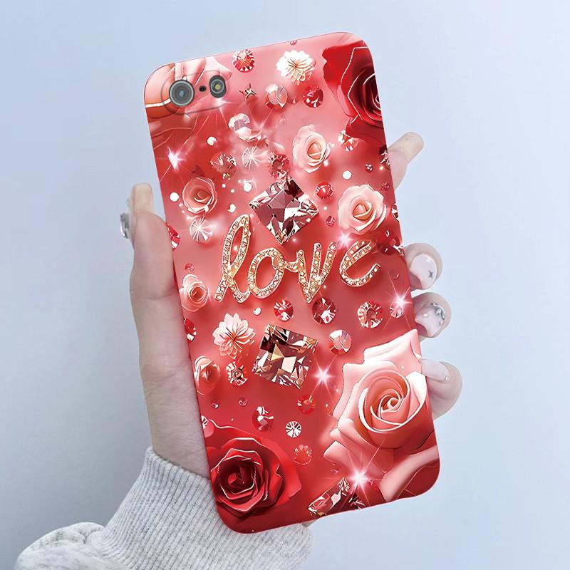 For iPhone 5s 5 se 2016 Phone Case Flower Girl Design Soft Silicone TPU Back Housing for iPhone se 2016 5 S iPhone5s 4.0" Covers