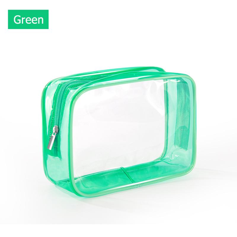 

Дорожная сумка для хранения Косметички ПВХ Водонепроницаемые Прозрачные Кейсы Большая Вместимость Пластиковая Молния Сумка для Мытья Портативная Косметичка зелёный