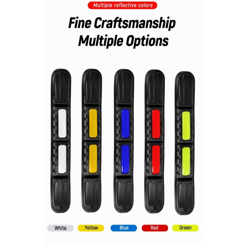1 Pair Car Bumper Protective Strips Reflective Anti Scratch Tape Adhesive TPU Guard for Vehicle Collision Protection