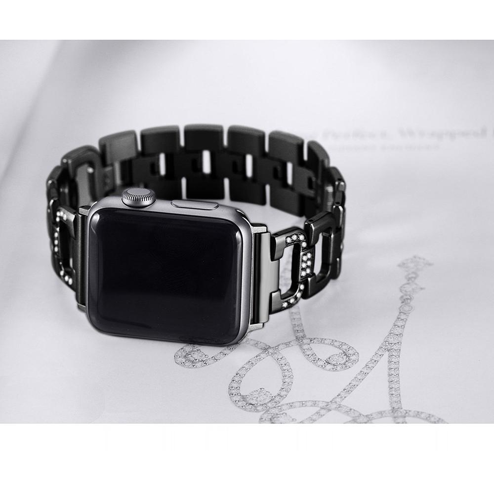 Diamond Strap For Apple Watch Ultra Series 10 9 8 7 6 5 SE Watchband Bracelet iWatch 46mm 42mm 45mm 41mm 49mm Metal Wristband
