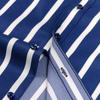 Men's Striped Lapel Collar Design Iron-Free Dress Shirts, Long Sleeve Stretchy Casual Button Up Shirt For Formal Occasions