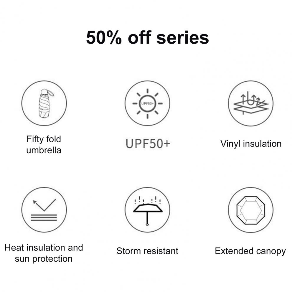 Waterproof Portable Umbrella Uv Protection Umbrella Compact Travel Mini Umbrella Set with Uv Protection Windproof Design for Sun