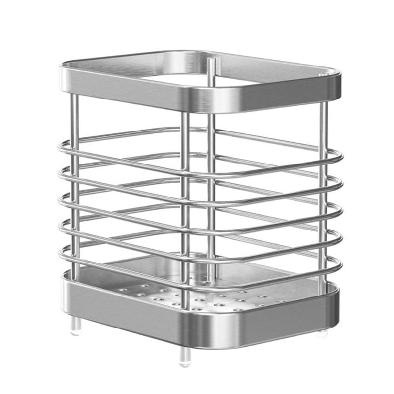 Nodrill Bathroom Organizer Rack Stainless Steel Toothbrush Holder with Strong Adhesive Hold Razors and Bath Essential