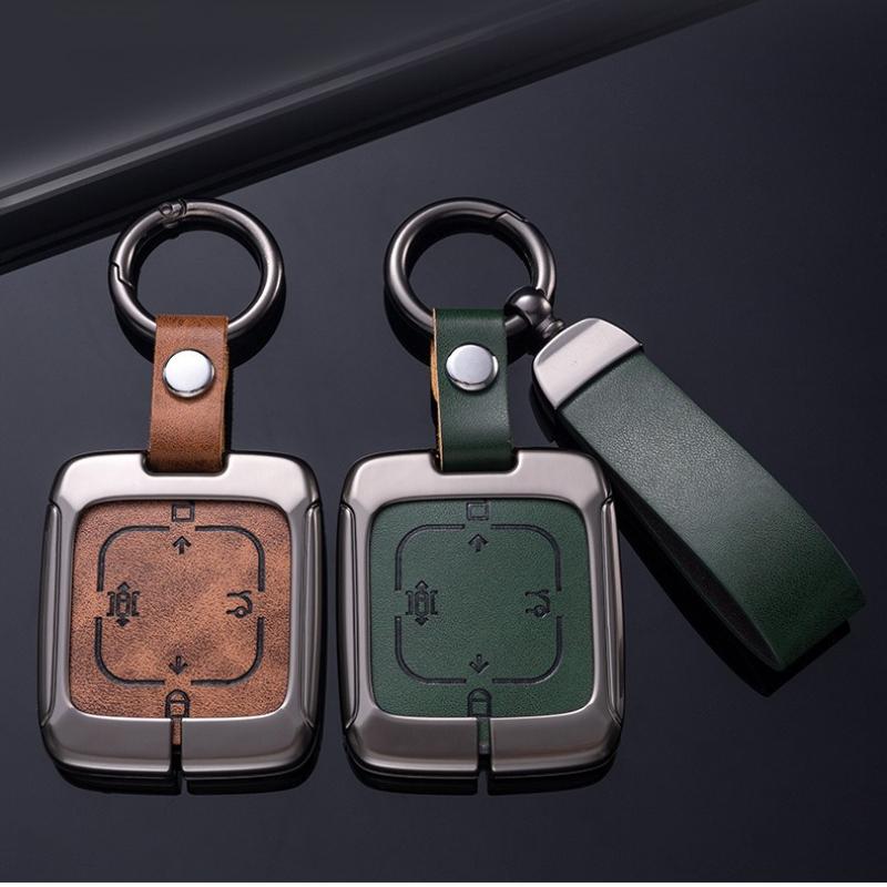 Zinc Alloy Car Key Case Cover For Zeekr 001 007 009 Smart Car Key Card Holder Shell Fob Keychain Ring Holder Car Accessories