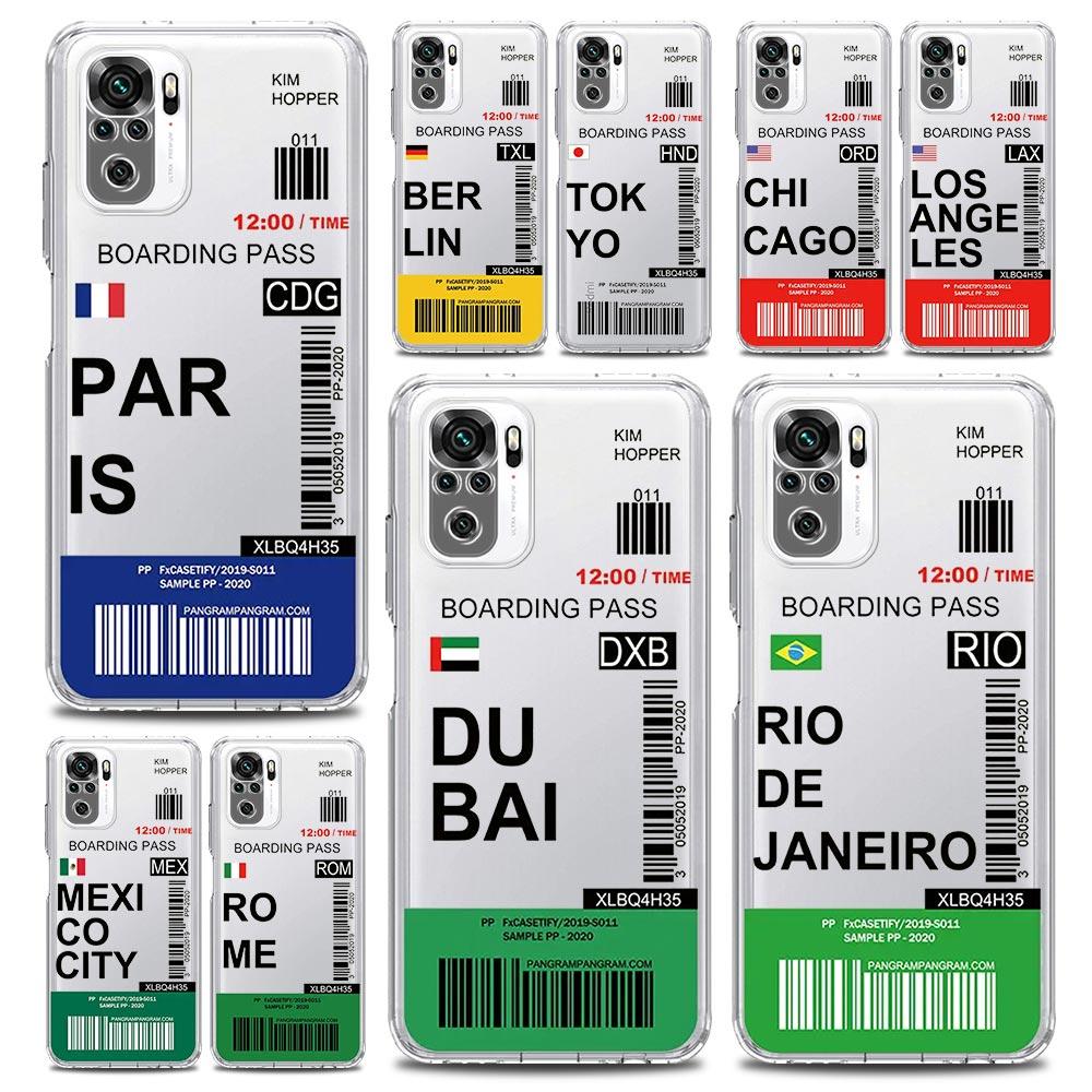 Phone Case For Xiaomi Redmi Note 13 12 5G 9S 9 8 10 11 Pro Plus 4G 9T 13C 12C 10C 9C 9A 7 Pro World City Travel Ticket New York