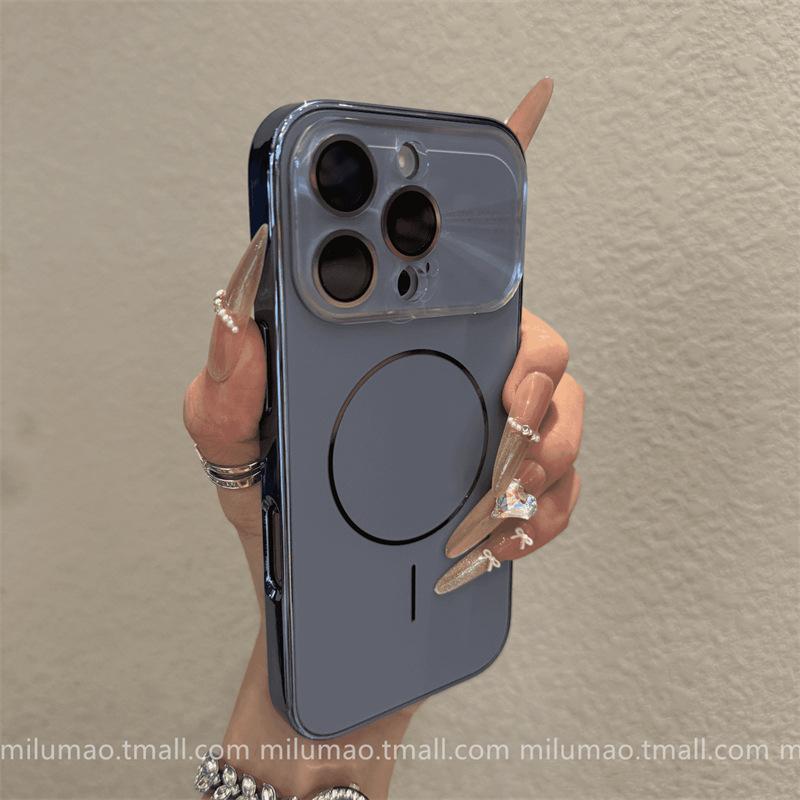 Seconds change iPhone17 Xingyu orange magnetic attraction for 17ProMax Apple 16 glass large window magnetic mobile phone case