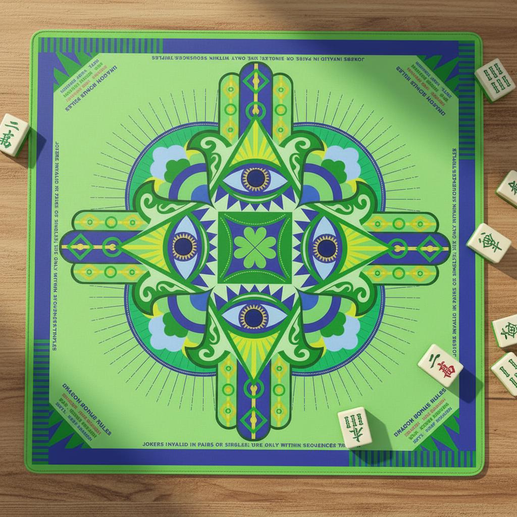 Natural Rubber Extra-Large Mahjong Table Mat Wear-Resistant Durable Non-Slip with Customizable Designs