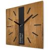 Wooden Wall Clock Oak Classic 30cm Black SQ