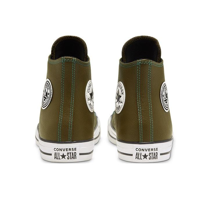 Converse Chuck Taylor All Star Bequeme Vielseitige Langlebige High-Top Canvas Schuhe Unisex Sneaker Olivgrün 165957C