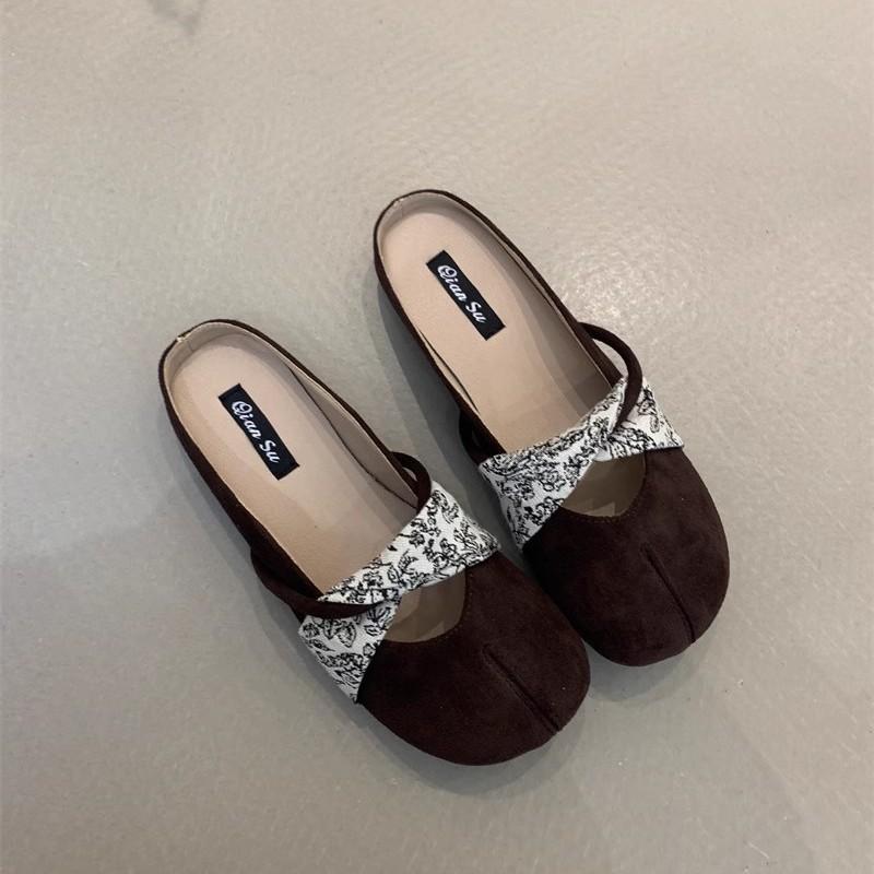 Gentle Fairy Style Ballet Shoes 2025 New French Retro Temperament Elegant Suede Shallow Mouth Mary Jane Shoes