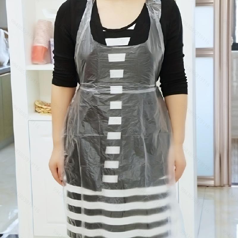 100 szt. Jednorazowy Fartuch Tatuażowy dla Dorosłych Przezroczysta Odzież Antyzanieczyszczeniowa Sterylna Odzież Czysty Pokrowiec Peleryna Tkanina Fartuch