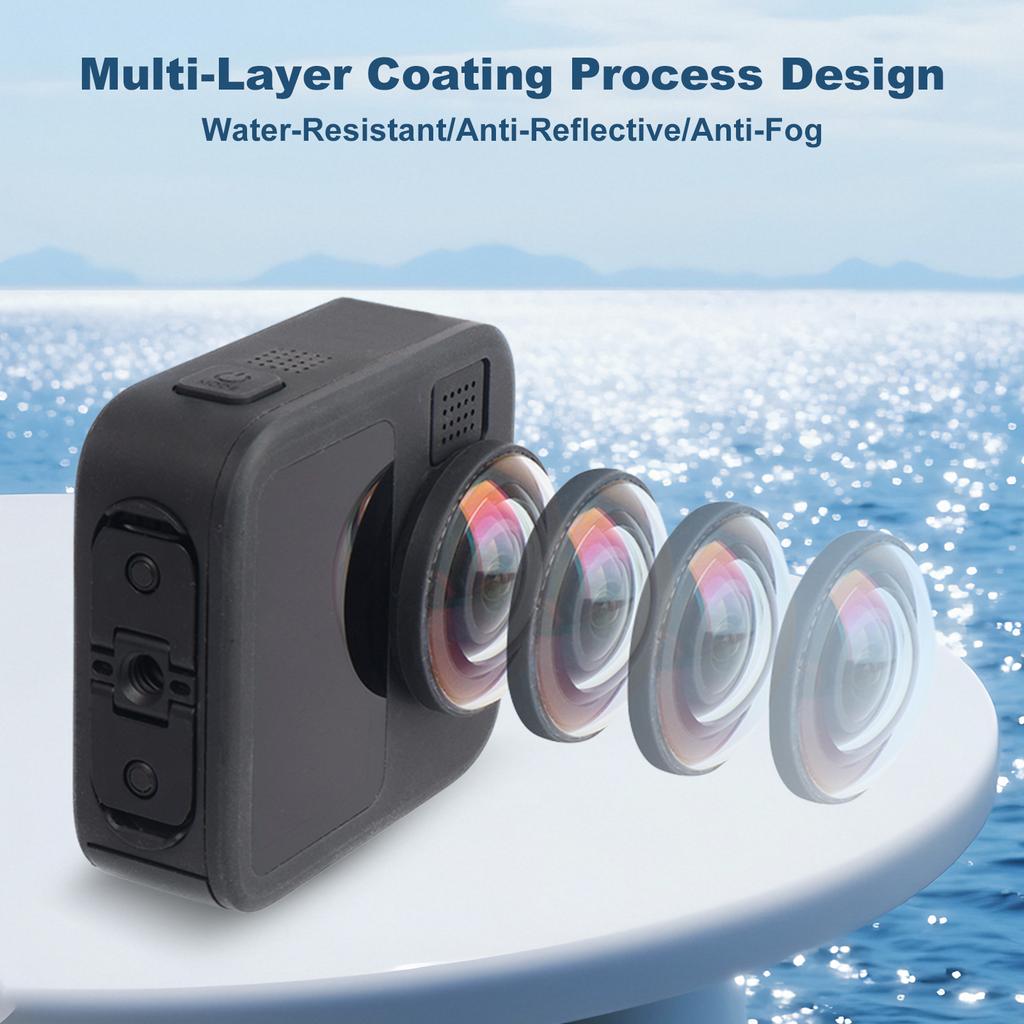 For GoPro MAX 2 Camera Lens Guard Anti-Collision Lightweight Lens Protect Sleeve Glass Protective Mirror Anti Drop Mirror Access