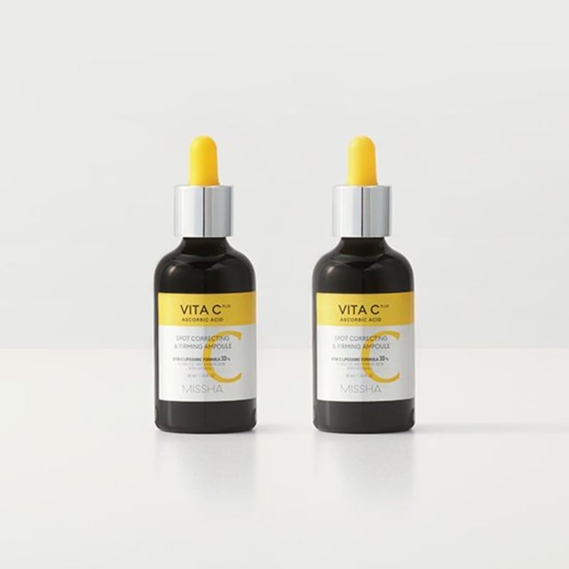 

[Missha] Vita C Plus Spot Removal Elasticity Ampoule 40ml x 2 (+ Vita C Plus Ampoule Mask 2 sheets included)