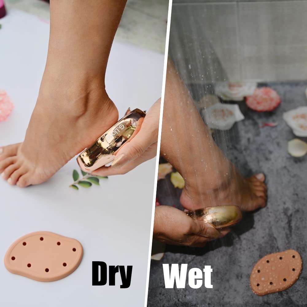 Nano Glass Heel File for Foot Calluses Crystal Glass Heel File for Dry and Wet Hard Skin Gold G.Liane - -