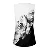 Women Summer Sleeveless Casual Floral Printed O-Neck T-Shirt Tops Blouse