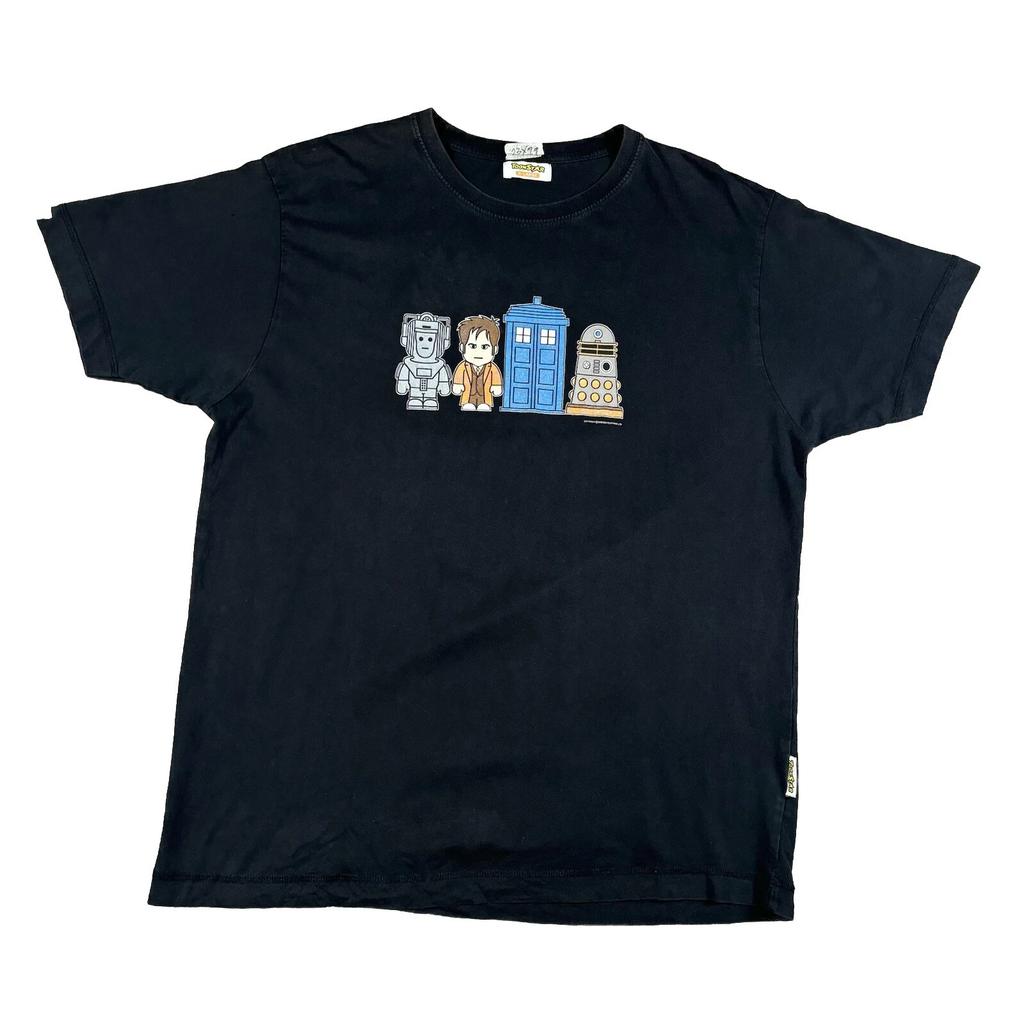 Doctor Who Shirt Adult XL Toon Star Toy Company Black Short Sleeve