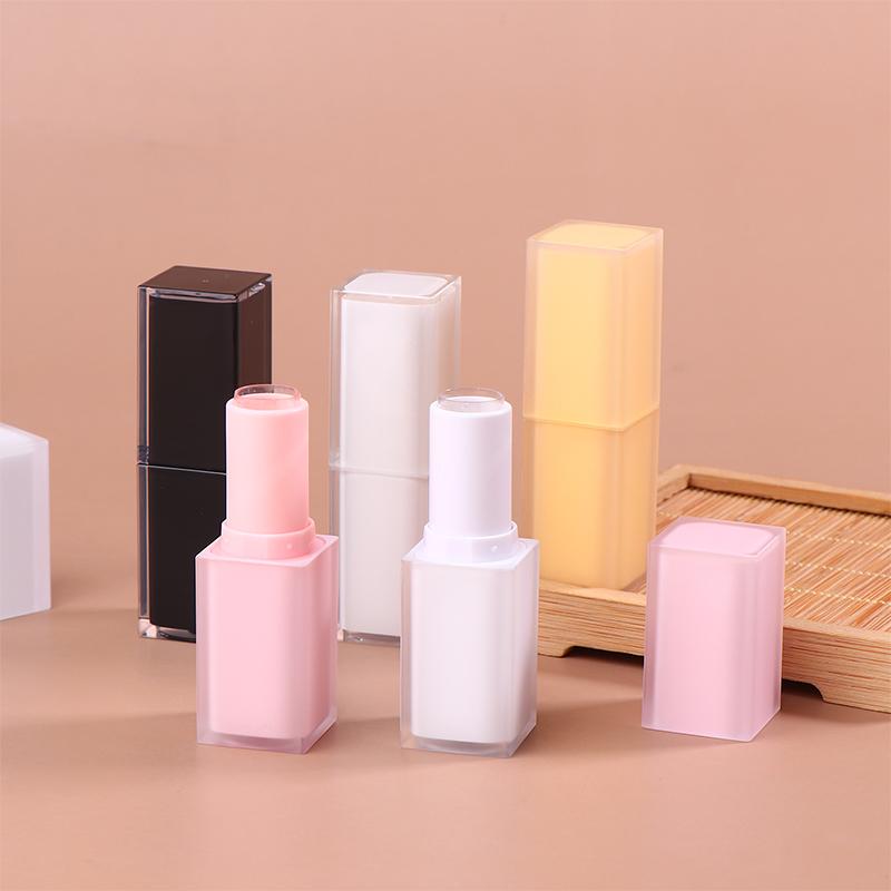 Tube de rouge à lèvres à boucle carrée 3,6G Tubes vides de baume à lèvres Brillant à lèvres Emballage de maquillage de voyage Échantillon Contenant de rouge à lèvres fait maison