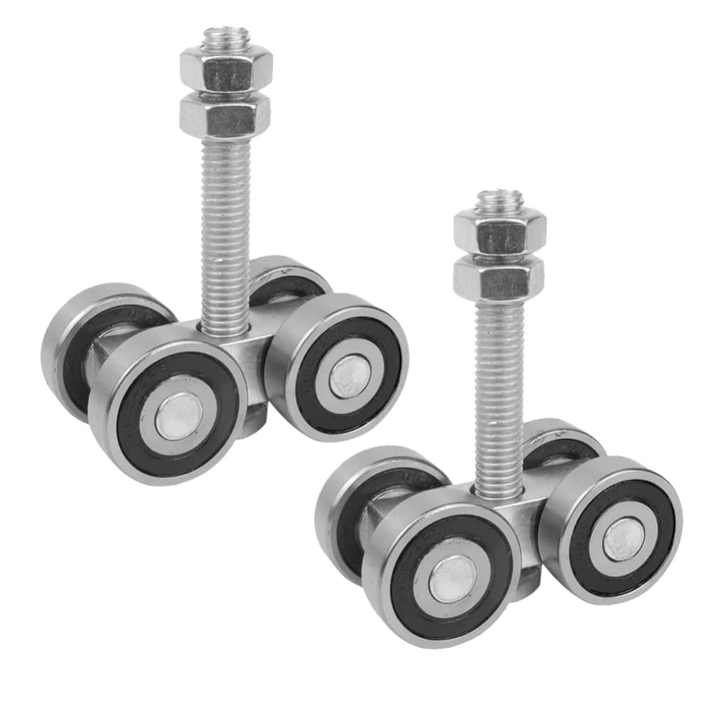 Hanging Sliding Track Wheel Barn Door Rollers 4 Wheel Trolley Assembly Roller Heavy Duty Sliding Door Hanger Door Hardware