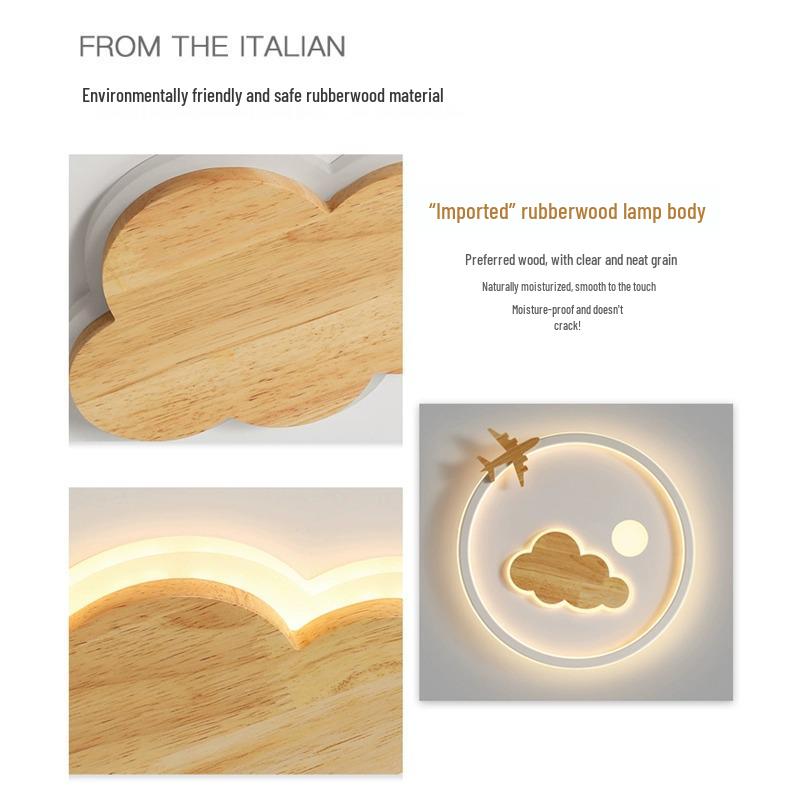 Modern Minimalist Kids' Airplane Cloud Ceiling Light