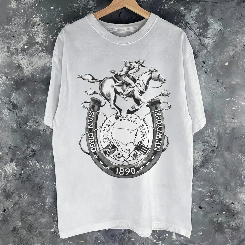 Jojo7 Steel Ball Run Sbr 7 Graphic Printing T Shirt For Unisex Unisex Pure Cotton Tee Shirt Clothes