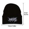 Warm Women Men Winter Beanies Hats Gothic Street Punk Knitted Bonnet Caps 100% Acrylic Fashion Keep Warm Skullies Beanies Hats