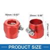 A ABSOPRO Hex Car Hose Finisher Flexible Rubber Pipe Clamp AN10 with Screw Band Fittings for Oil Fuel Water Pipe, Red