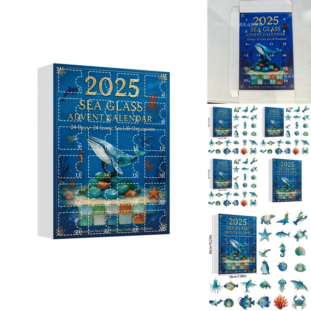 Christmas Holiday Acrylic Marine Animal Decor Set For Tree And Party Decorations