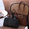 Underarm Boston Bag Korean Style PU Leather Handbag Trendy Single Shoulder Bag  Girls
