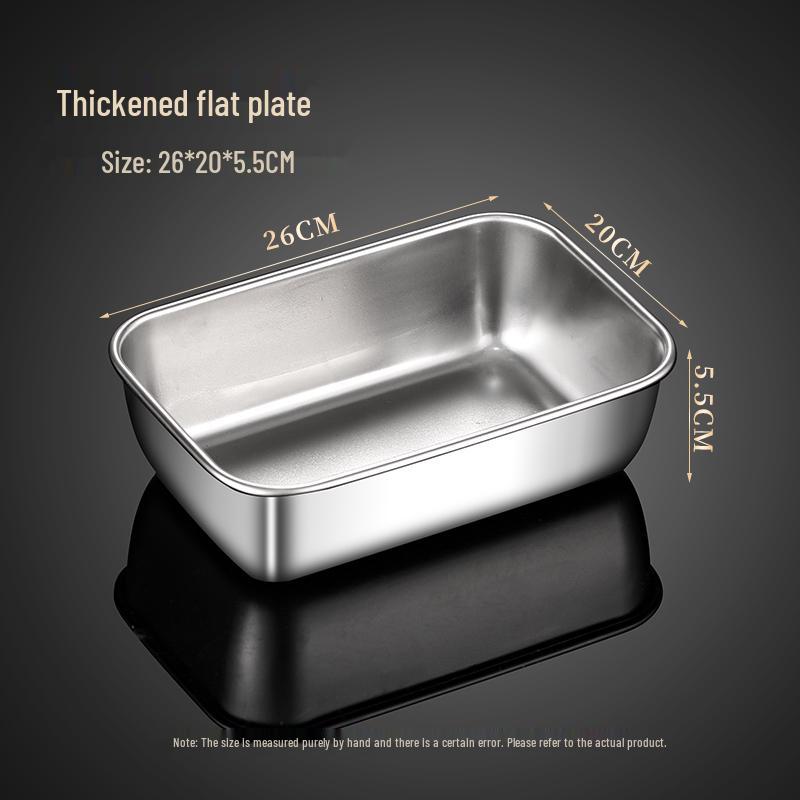 Food Grade Stainless Steel Rectangular Tray for Tiramisu or Cooked Foods
