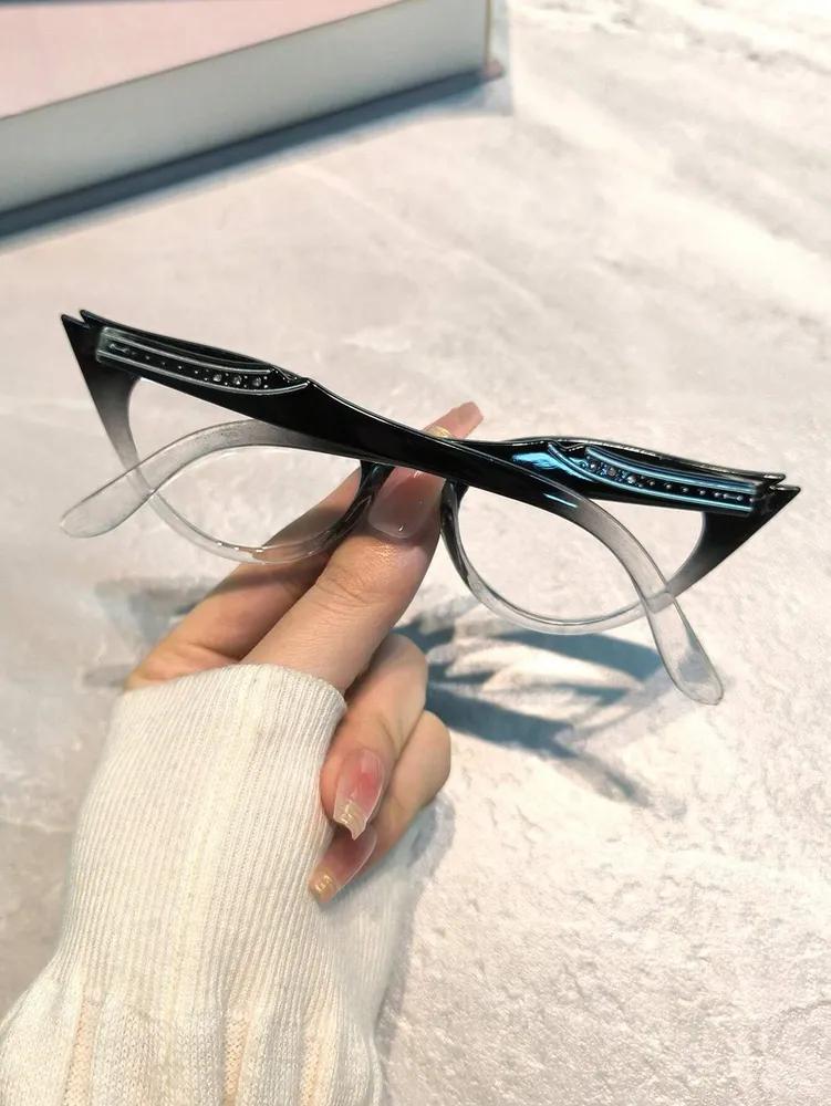 Mode Damen Cat Eye Lesebrille Neue Trendy Blau Licht Blockieren Weitsicht Brillen Rezept Presbyopie Brillen 0 + 1,5