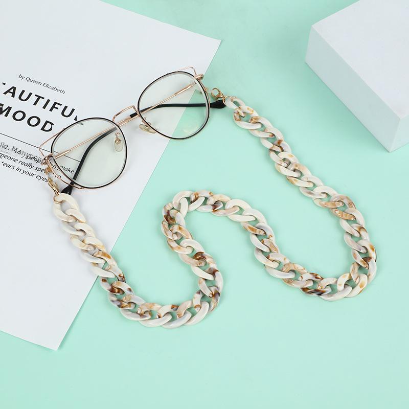 Creative Colorful Acrylic Masks & Glasses Holder: DIY Hanging Chain with Multi-Color Options