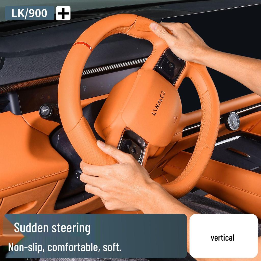 Lynk & Co 900 Steering Wheel Cover: Breathable, Soft Wrap, Full Coverage, All-Season Accessory