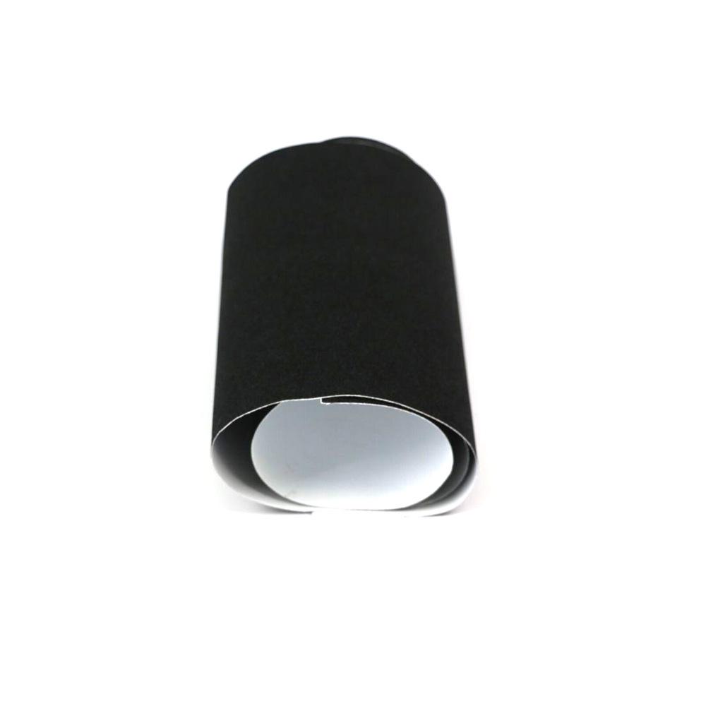 Intermediate Double Kick Skateboard Anti-Slip Sandpaper Sticker - Black, Self-Adhesive, Diamond Sand, 80 Grit.