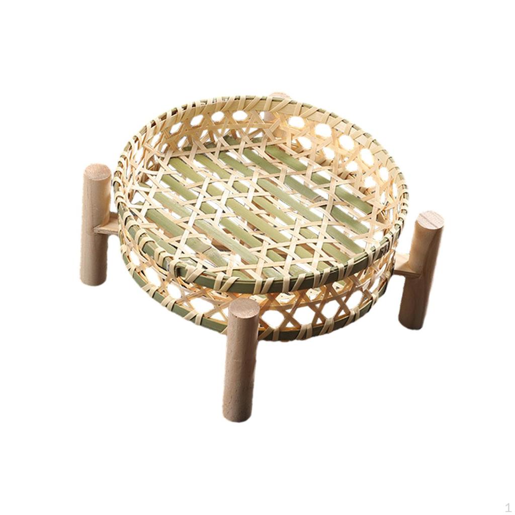 Zestaw tac bambusowych do spożywania posiłków na świeżym powietrzu i rozrywki