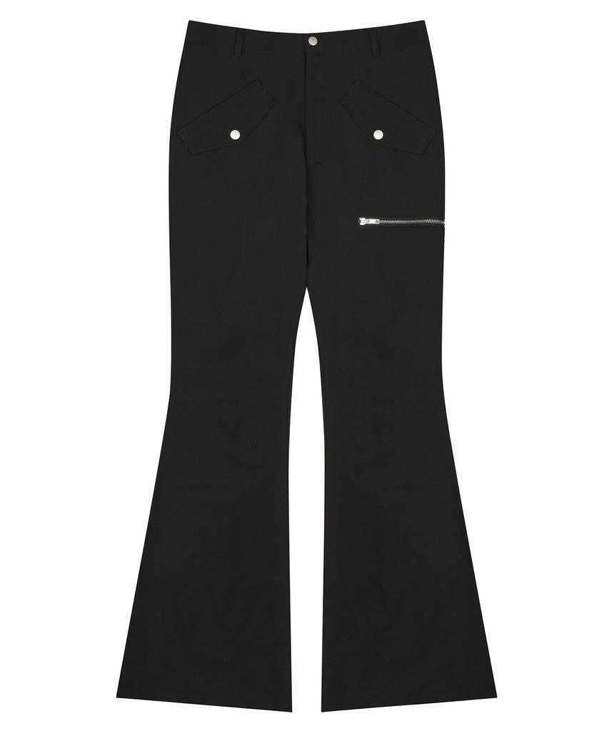 LUVISTRUE Am Nylon Tuck Bootscut Pants(Black)
