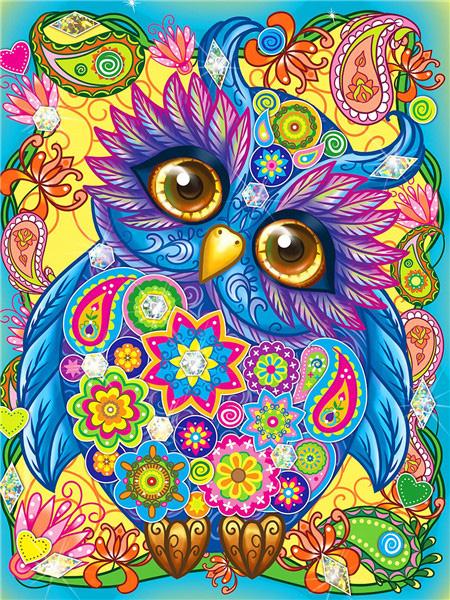 5d Diamond Painting New Owl Cartoon Full Square/round Embroidery Colorful Bird Animal Mosaic Home Decor