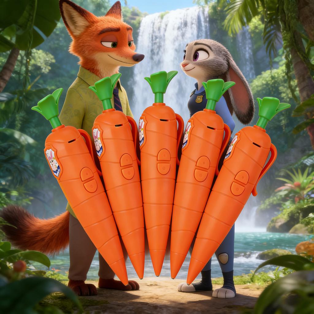 NEW  Zootopia2 Judy Carrot Cute Pens Campus Ballpoint Pens Fun Recording Pen 2in1 60s Sound Writing Graffiti Pen