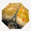 1pc Eiffel Tower Pattern Automatic Opening/Closing Umbrella with Operation & Windproof Canopy yy260311020