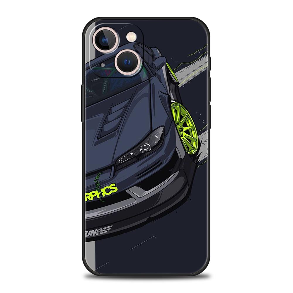 

JDM Спортивные Автомобили Мужской Мужчины Чехол для Телефона Cover для iPhone 16 15 14 13 12 11 Pro Max 7 8 Plus XR XS Силиконовый Fundas Чехол Сумки Capas iPhone 11Pro Max