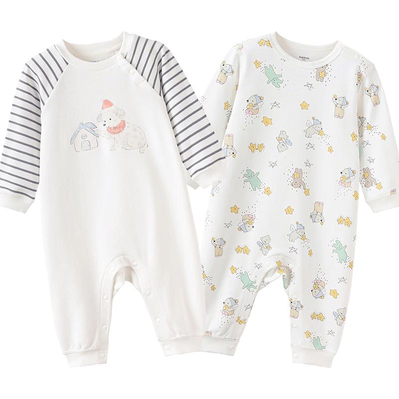 Balabala Baby Unisex Cotton Long Sleeve Romper Set 66