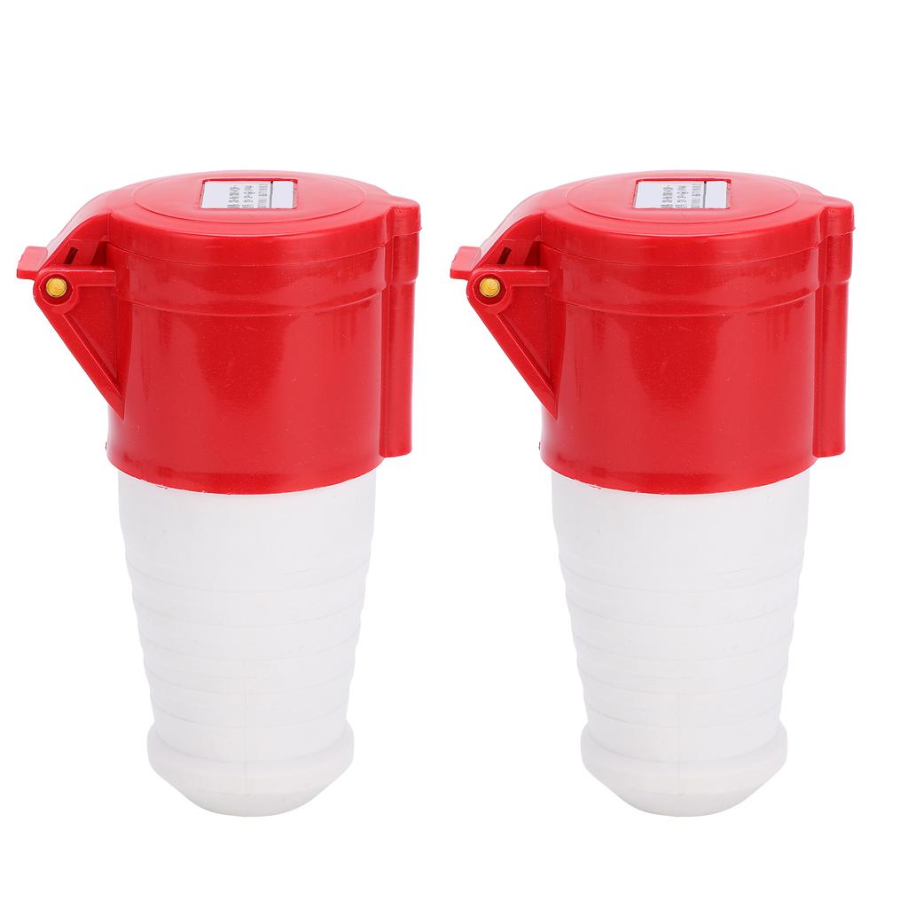2 pçs Plugue Industrial 4 Pinos 380415V 32A 3P+T IP67 À Prova D'água para Agricultura Aeroporto Ferrovia