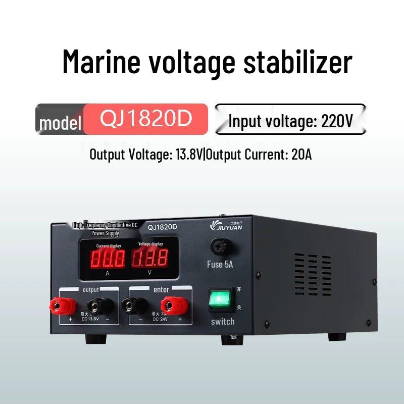 

Морской стабилизатор напряжения и трансформатор Jiuyuan, 20А, AC/DC 220В в 24В/13.8В